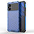 Silicone Transparent Frame Case Cover 360 Degrees AM1 for Xiaomi Poco M5 4G Blue