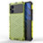 Silicone Transparent Frame Case Cover 360 Degrees AM1 for Xiaomi Poco M5 4G Green