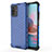 Silicone Transparent Frame Case Cover 360 Degrees AM1 for Xiaomi Poco M5S Blue