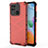 Silicone Transparent Frame Case Cover 360 Degrees AM1 for Xiaomi Redmi 10 Power Red