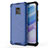 Silicone Transparent Frame Case Cover 360 Degrees AM1 for Xiaomi Redmi 10X Pro 5G Blue