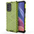 Silicone Transparent Frame Case Cover 360 Degrees AM1 for Xiaomi Redmi K40 5G Green