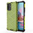 Silicone Transparent Frame Case Cover 360 Degrees AM1 for Xiaomi Redmi Note 10 4G Green