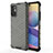 Silicone Transparent Frame Case Cover 360 Degrees AM1 for Xiaomi Redmi Note 10 5G Black