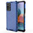 Silicone Transparent Frame Case Cover 360 Degrees AM1 for Xiaomi Redmi Note 10 Pro 4G Blue