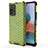 Silicone Transparent Frame Case Cover 360 Degrees AM1 for Xiaomi Redmi Note 10 Pro 4G Green