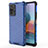 Silicone Transparent Frame Case Cover 360 Degrees AM1 for Xiaomi Redmi Note 10 Pro Max Blue