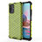 Silicone Transparent Frame Case Cover 360 Degrees AM1 for Xiaomi Redmi Note 10S 4G Green