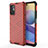 Silicone Transparent Frame Case Cover 360 Degrees AM1 for Xiaomi Redmi Note 10T 5G Red