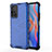 Silicone Transparent Frame Case Cover 360 Degrees AM1 for Xiaomi Redmi Note 11 5G Blue