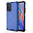 Silicone Transparent Frame Case Cover 360 Degrees AM1 for Xiaomi Redmi Note 11T 5G Blue