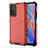 Silicone Transparent Frame Case Cover 360 Degrees AM1 for Xiaomi Redmi Note 11T 5G Red