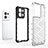 Silicone Transparent Frame Case Cover 360 Degrees AM1 for Xiaomi Redmi Note 13 5G