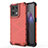 Silicone Transparent Frame Case Cover 360 Degrees AM1 for Xiaomi Redmi Note 13 5G Red