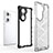 Silicone Transparent Frame Case Cover 360 Degrees AM2 for Huawei Honor 60 5G