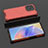 Silicone Transparent Frame Case Cover 360 Degrees AM2 for Huawei Honor 60 SE 5G Red