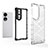 Silicone Transparent Frame Case Cover 360 Degrees AM2 for Huawei Honor 70 5G