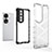 Silicone Transparent Frame Case Cover 360 Degrees AM2 for Huawei Honor 70 Pro+ Plus 5G