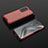 Silicone Transparent Frame Case Cover 360 Degrees AM2 for Huawei Honor V40 5G Red