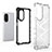 Silicone Transparent Frame Case Cover 360 Degrees AM2 for Huawei Nova 9 SE