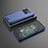 Silicone Transparent Frame Case Cover 360 Degrees AM2 for OnePlus 10T 5G Blue