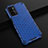 Silicone Transparent Frame Case Cover 360 Degrees AM2 for Oppo A53s 5G Blue