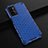 Silicone Transparent Frame Case Cover 360 Degrees AM2 for Oppo A55 5G Blue
