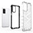 Silicone Transparent Frame Case Cover 360 Degrees AM2 for Oppo A56 5G