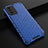 Silicone Transparent Frame Case Cover 360 Degrees AM2 for Oppo A74 4G Blue