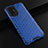 Silicone Transparent Frame Case Cover 360 Degrees AM2 for Oppo F19 Pro+ Plus 5G Blue