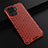 Silicone Transparent Frame Case Cover 360 Degrees AM2 for Oppo F19 Pro Red