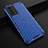 Silicone Transparent Frame Case Cover 360 Degrees AM2 for Oppo K9 5G Blue