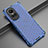 Silicone Transparent Frame Case Cover 360 Degrees AM2 for Oppo Reno10 5G Blue