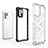 Silicone Transparent Frame Case Cover 360 Degrees AM2 for Oppo Reno6 Z 5G