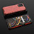 Silicone Transparent Frame Case Cover 360 Degrees AM2 for Realme 8i Red