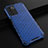 Silicone Transparent Frame Case Cover 360 Degrees AM2 for Realme Q3s 5G Blue