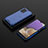 Silicone Transparent Frame Case Cover 360 Degrees AM2 for Samsung Galaxy A32 5G Blue