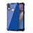 Silicone Transparent Frame Case Cover 360 Degrees AM2 for Samsung Galaxy M01s Blue