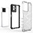 Silicone Transparent Frame Case Cover 360 Degrees AM2 for Vivo iQOO Z6x