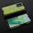 Silicone Transparent Frame Case Cover 360 Degrees AM2 for Vivo T2x 5G Green