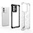 Silicone Transparent Frame Case Cover 360 Degrees AM2 for Vivo V23 Pro 5G