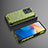 Silicone Transparent Frame Case Cover 360 Degrees AM2 for Vivo V25 5G Green