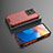 Silicone Transparent Frame Case Cover 360 Degrees AM2 for Vivo V25 5G Red