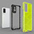 Silicone Transparent Frame Case Cover 360 Degrees AM2 for Vivo X60 Pro 5G