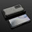 Silicone Transparent Frame Case Cover 360 Degrees AM2 for Vivo X70t Black