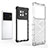 Silicone Transparent Frame Case Cover 360 Degrees AM2 for Vivo X80 5G