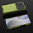 Silicone Transparent Frame Case Cover 360 Degrees AM2 for Vivo X80 Pro 5G Green