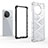 Silicone Transparent Frame Case Cover 360 Degrees AM2 for Vivo X90 5G