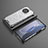 Silicone Transparent Frame Case Cover 360 Degrees AM2 for Vivo X90 Pro 5G White