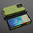 Silicone Transparent Frame Case Cover 360 Degrees AM2 for Vivo Y02S Green